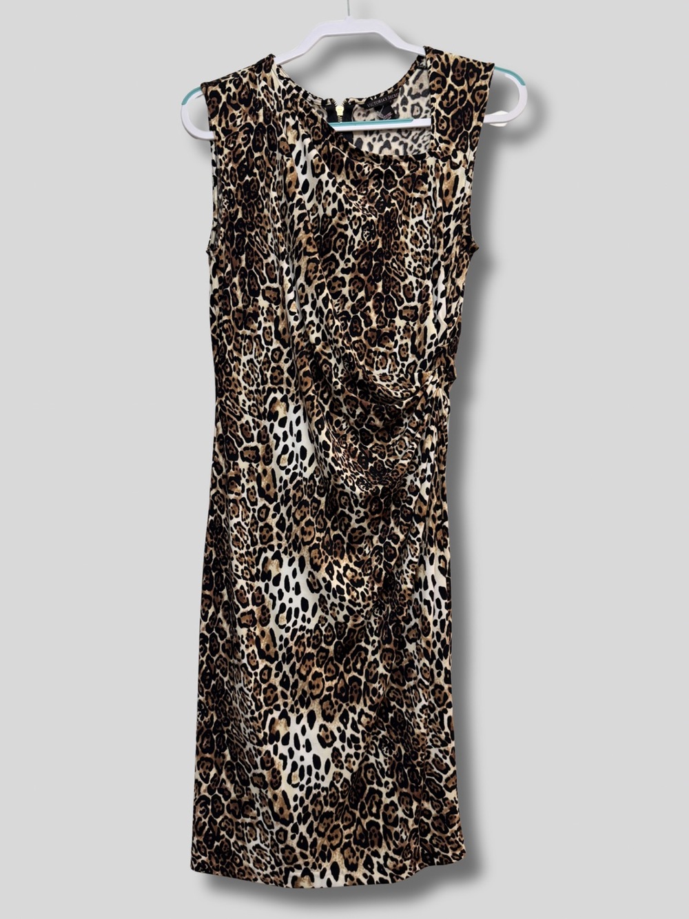NWOT Victoria's Secret Leopard Print Midi Dress with Zipper Back